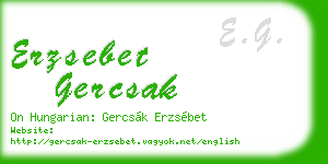 erzsebet gercsak business card