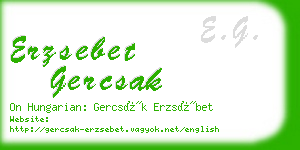 erzsebet gercsak business card